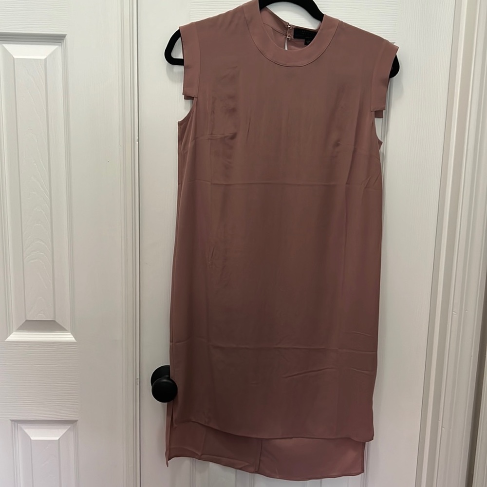 All Saints pink silk dress size 2 NWT